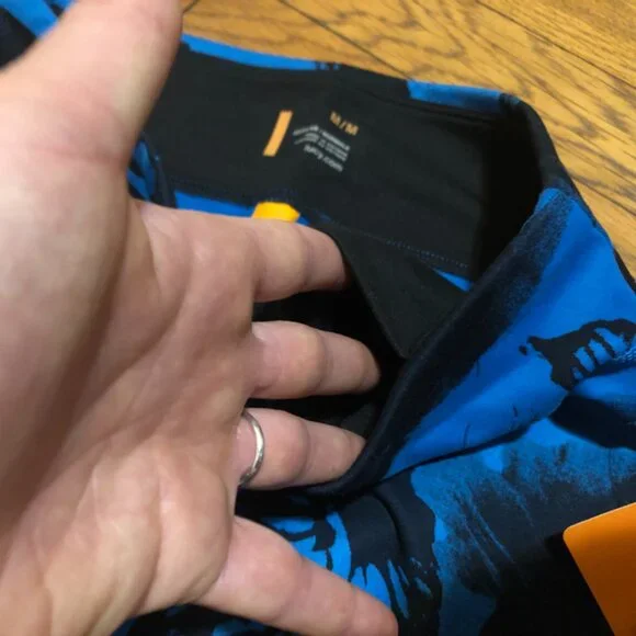 Lucy Studio Hatha Legging, Size M, Blue/Black - Picture 6 of 6